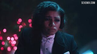 Zendaya Haight, Hunter Schafer su altında öpüşüyor - Euphoria