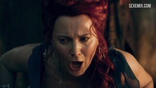 Lucy Lawless gladyatör odasında seks yapıyor, sahne - Spartacus bölüm 2