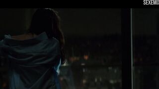 Naked Dakota Johnson near the window, scene - Fifty Shades Darker