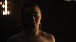 Maisie Williams erotic scene in Game of Thrones