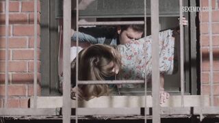 Jemima Kirke fucked hard doggystyle near the window, scene in Girls