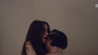 Stacy Martin Sex Against Wall, scene in Nymphomaniac: Vol. II