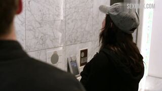 Courteney Cox shows off her black bra, scene in Shameless