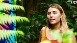 Lia Marie Johnson in sexy shorts, scene in Bayou Caviar (2018)