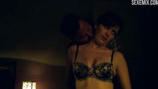 Jen Lilley sexy, in black bra and panties, scene in Evil Doctor (2018)