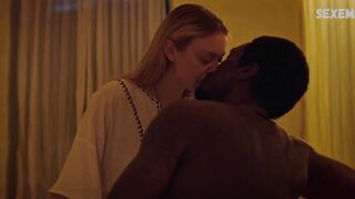 Dakota Fanning cena interacial sexy em Doçura na barriga (2019)