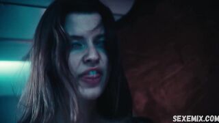 Maddie McGuire, Corrin Evans sexy, lesbian scene in Exorcism at 60,000 Feet