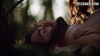 Tamzin Merchant sexy, scene in the forest - Salem 2014