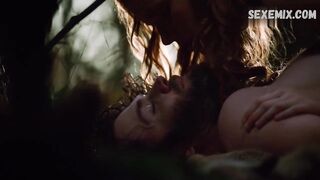 Tamzin Merchant sexy, scene in the forest - Salem 2014