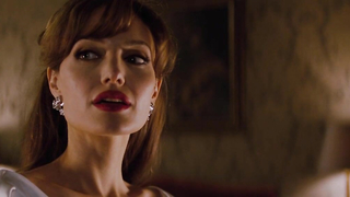 Nude video with Angelina Jolie sexy , scene from The Tourist (2010)