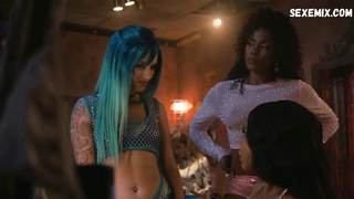 Brandee Evans, Elarica Johnson, Shannon Thornton seksi, P-Valley sahnesi s01e04 (2020)