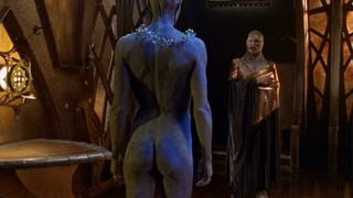 Nude video with Virginia Hey scene from Farscape s01e04 (1999)