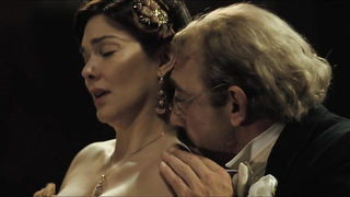 Nude video with Laura Harring , scene from Love in the Time of Cholera (2007)