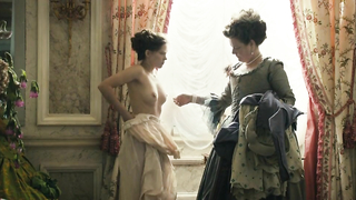 Nude video with Virginie Ledoyen and Lea Seydoux , scene from Farewell, My Queen (2012)