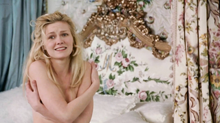 Nude video with Kirsten Dunst , scene from Marie Antoinette (2006)