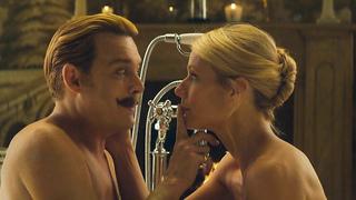 Nude video with Gwyneth Paltrow sexy, Emily Lawrence sexy , scene from Mortdecai (2015)