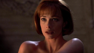 Lauren Holly nuda, scena di Scemo e più scemo (1994)