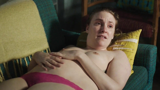 Lena Dunham nude, сексуальная сцена из Girls s06e08 (2017)